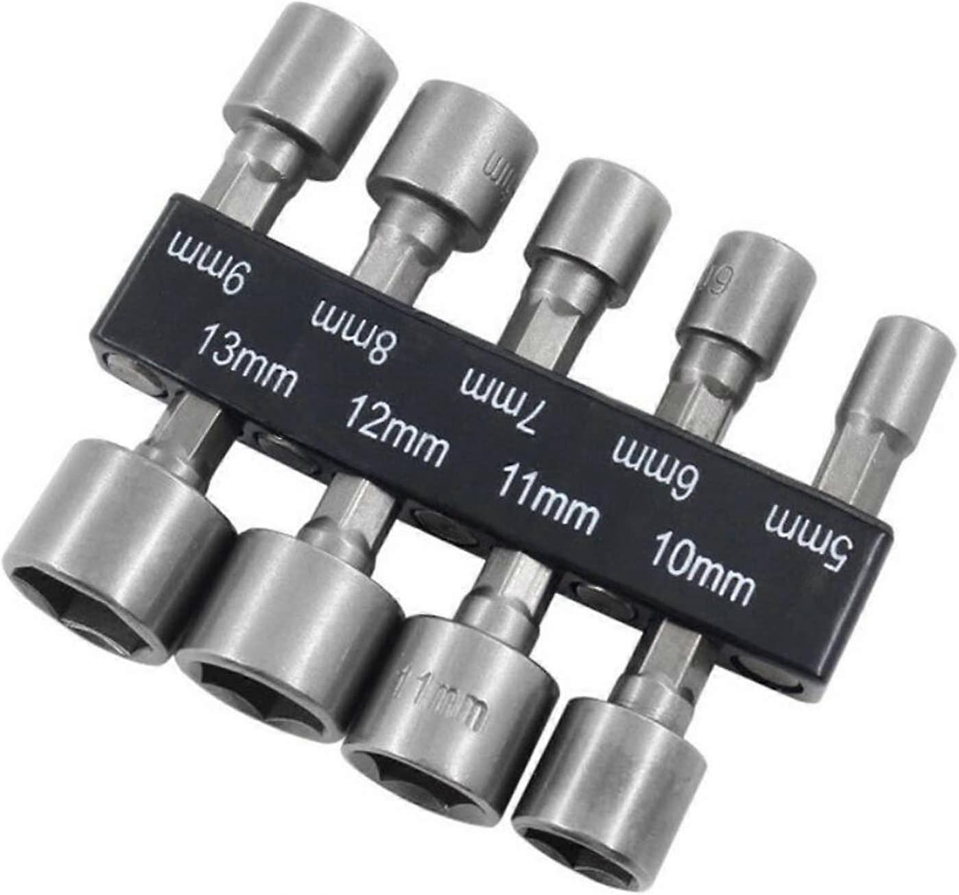 9pcs Screwdriver Bit Set 1/4" Metric 5-13mm