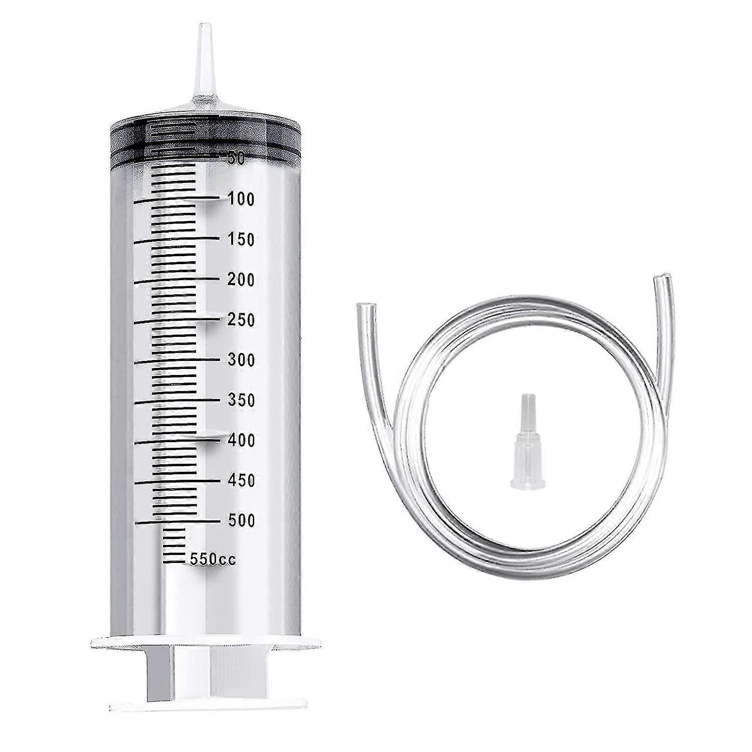Syringe 500 Ml Large Capacity Syringe Reusable Pump Measuring With 1m Tube Feeding Ink