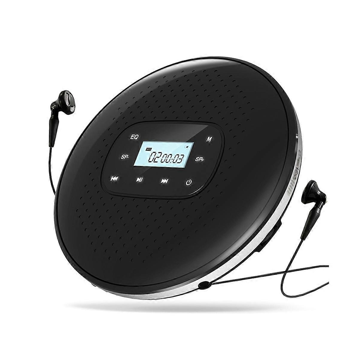 Portable CD Walkman Rechargeable Intelligent Touch Screen CD Player Digital Display Stereo Speaker