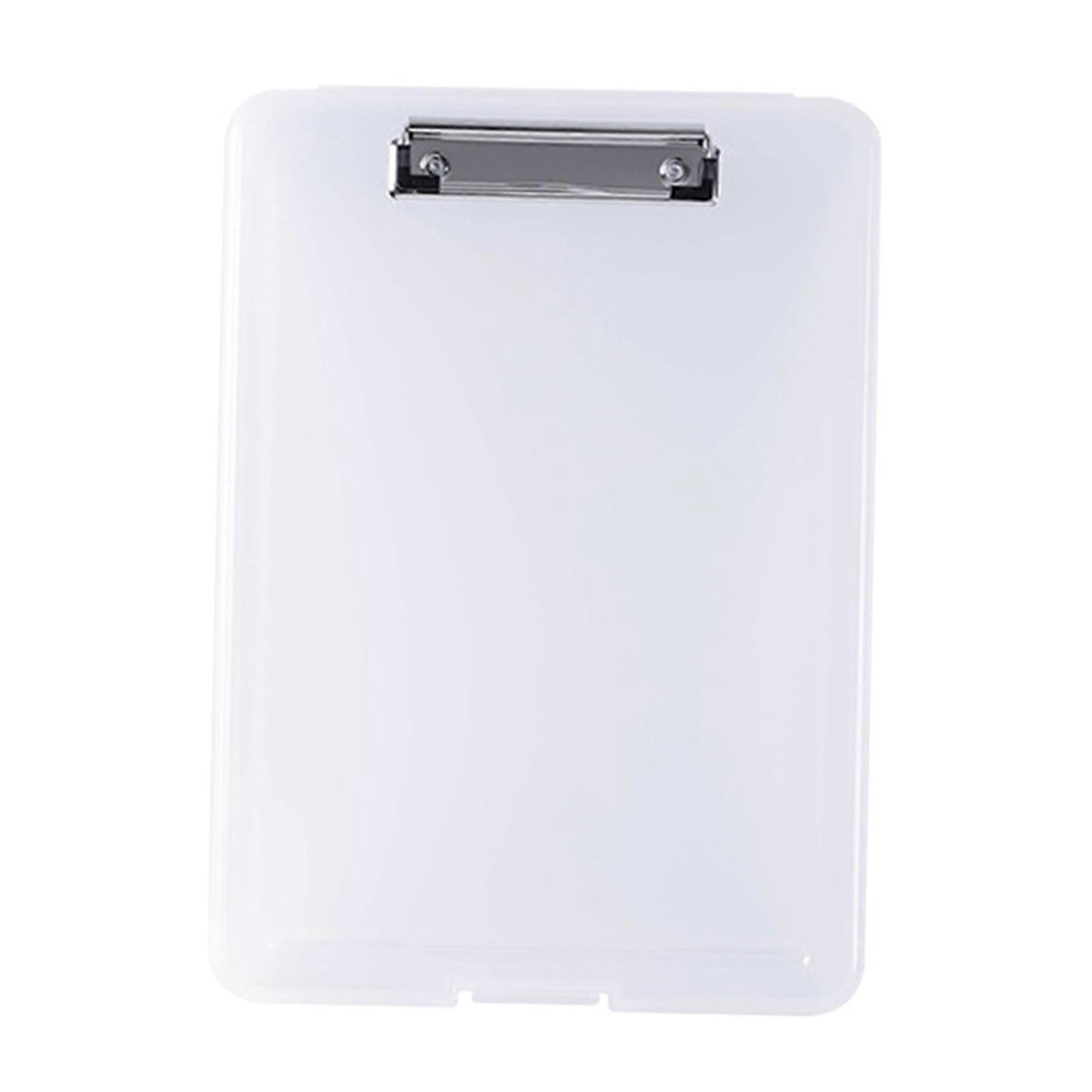 Plastic A4 File Box Document Folder Writing Pad Box Organizer Supply Clear