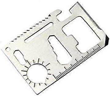 1PCS Multi-Tool 11 en 1 Outil Multifonction au Format de Carte de Crdit Outil extrieure Acier Inoxydable