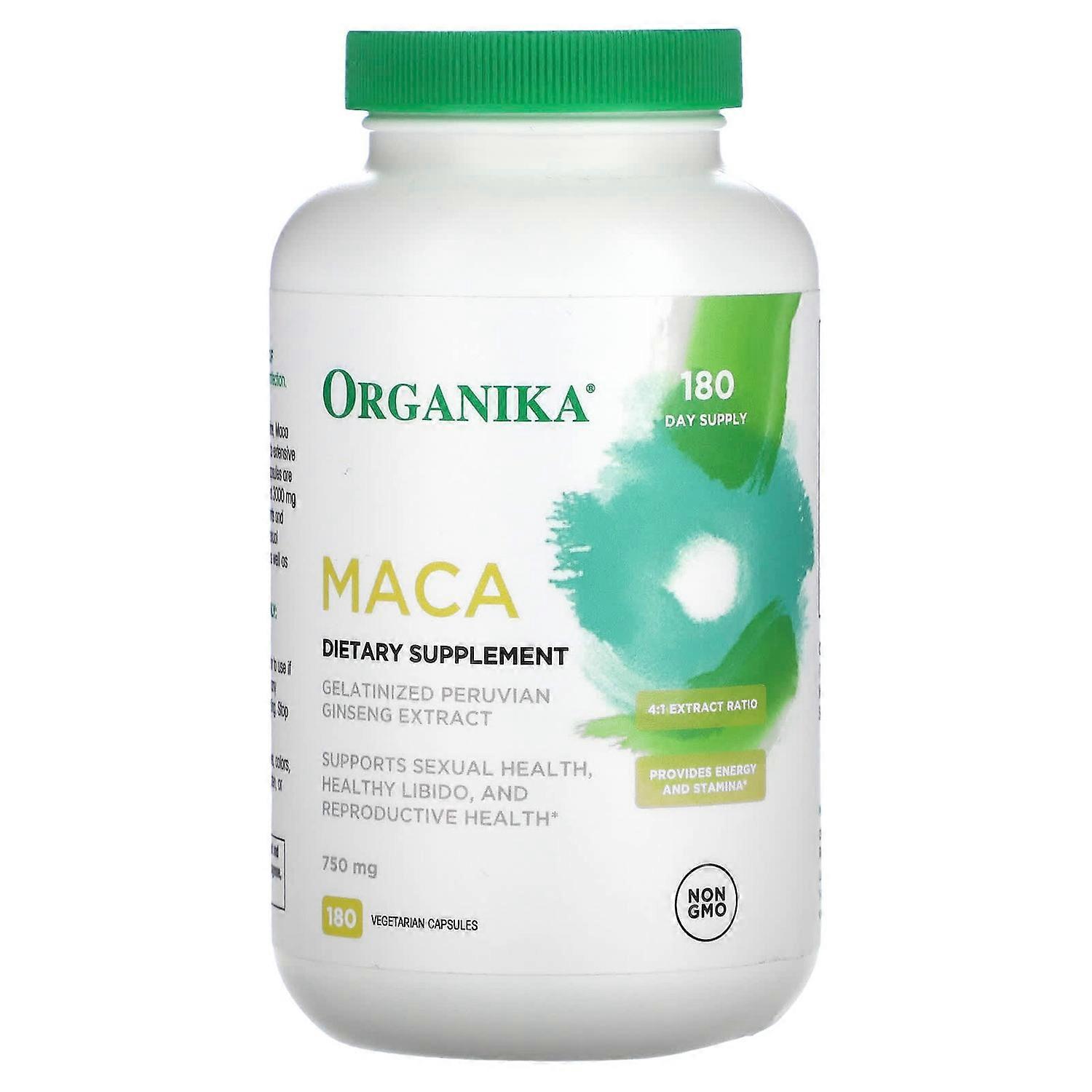 Organika, MACA, 750 mg, 180 Vegetarian Capsules