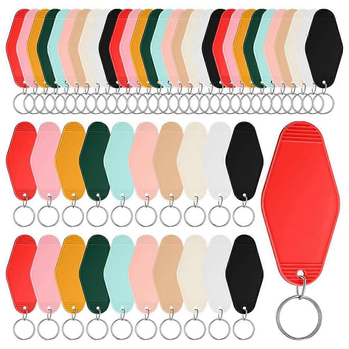 50 Pcs Motel Keychain Blank Hotel Keychain Sublimation Vintage Keychain Bulk for DIY Crafts Ornamen