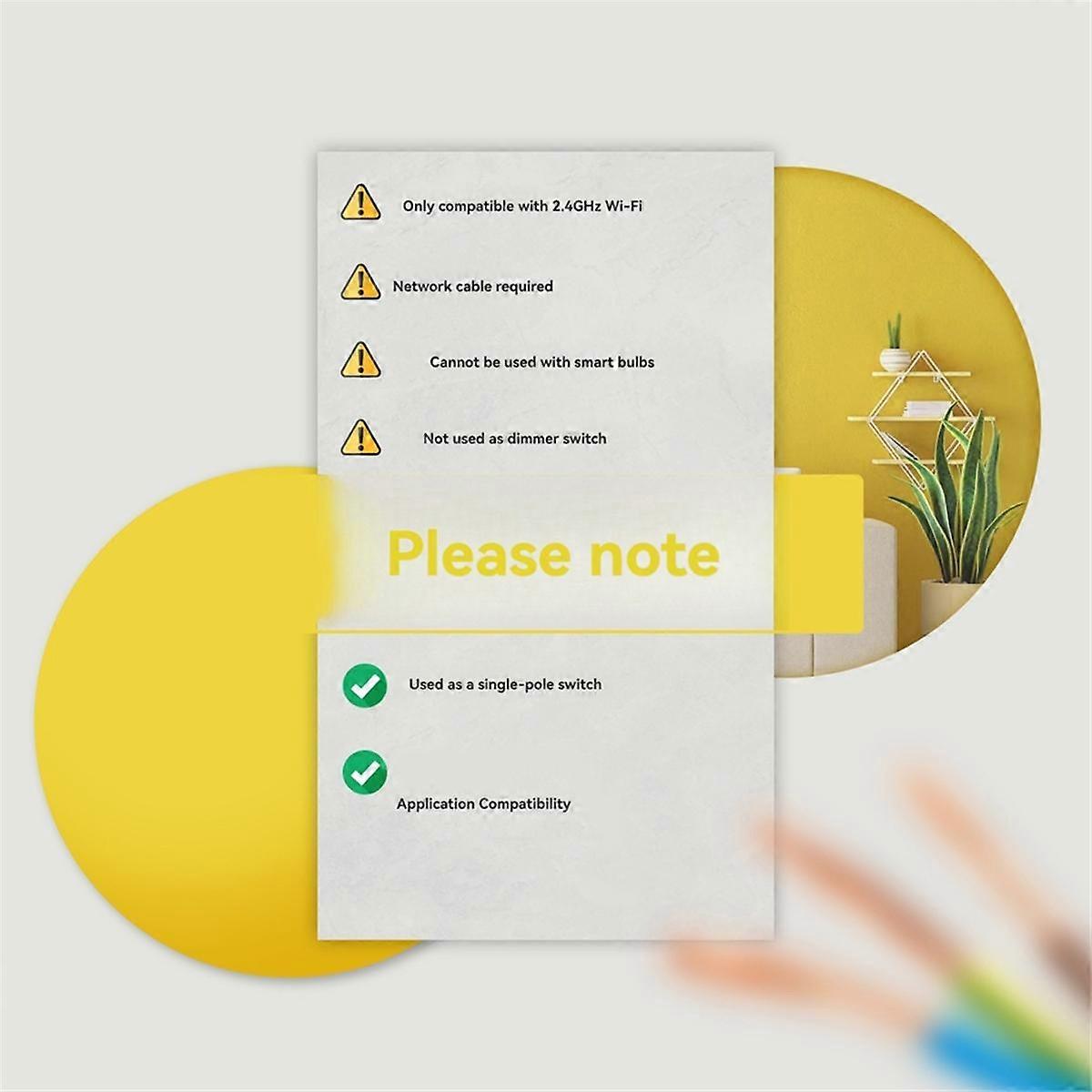 Tuya WiFi Smart Light Switch Need Neutral Wire 110-250V US Push Button Light for Alexa Home Smart L