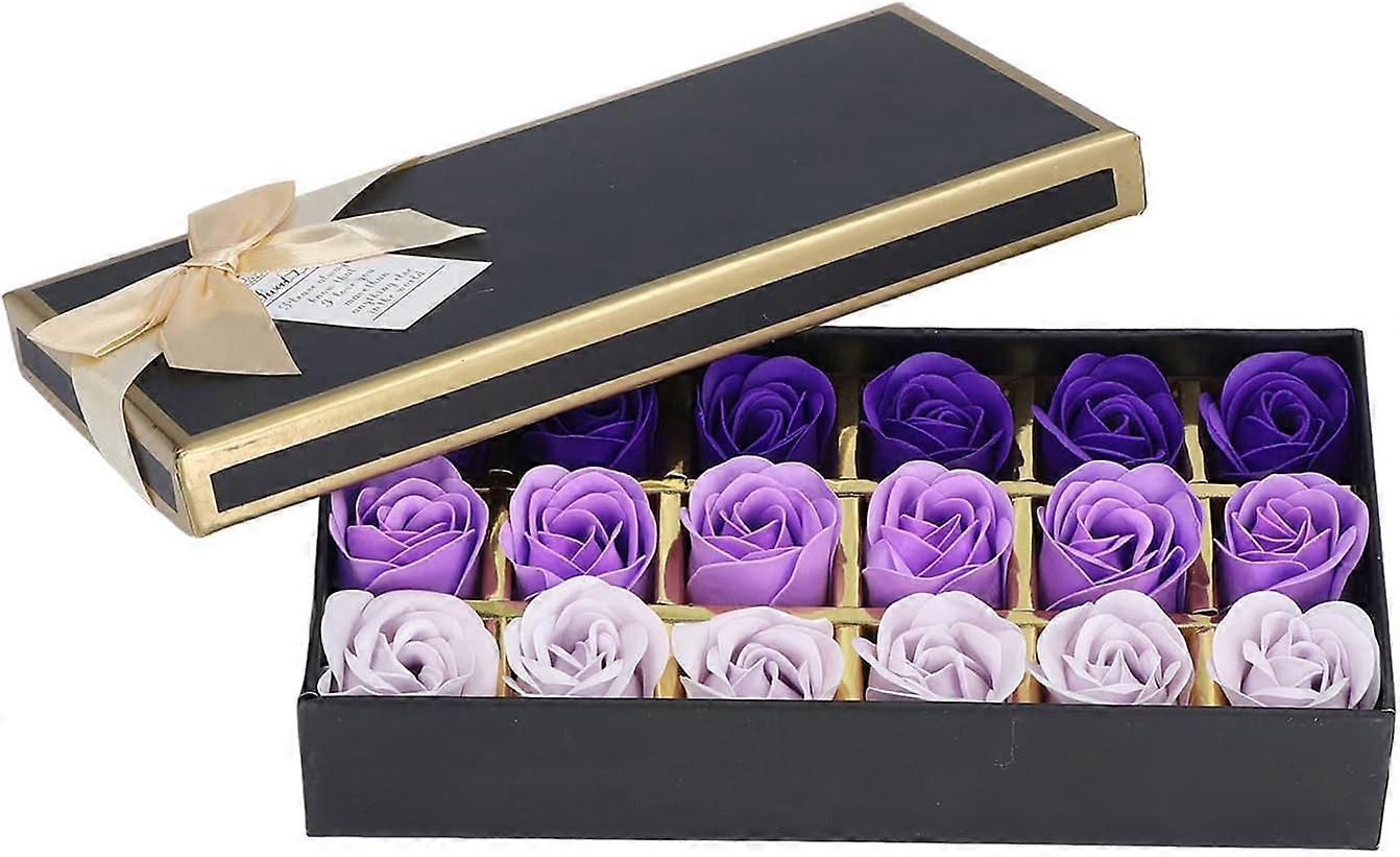 Handmade Rose Soap, Romantic Purple Gradient Gift Box Decoration