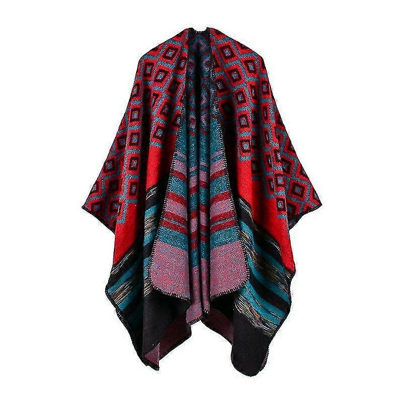Women'S Blanket Winter Shawls Wraps Open Front Poncho Cape Oversized
