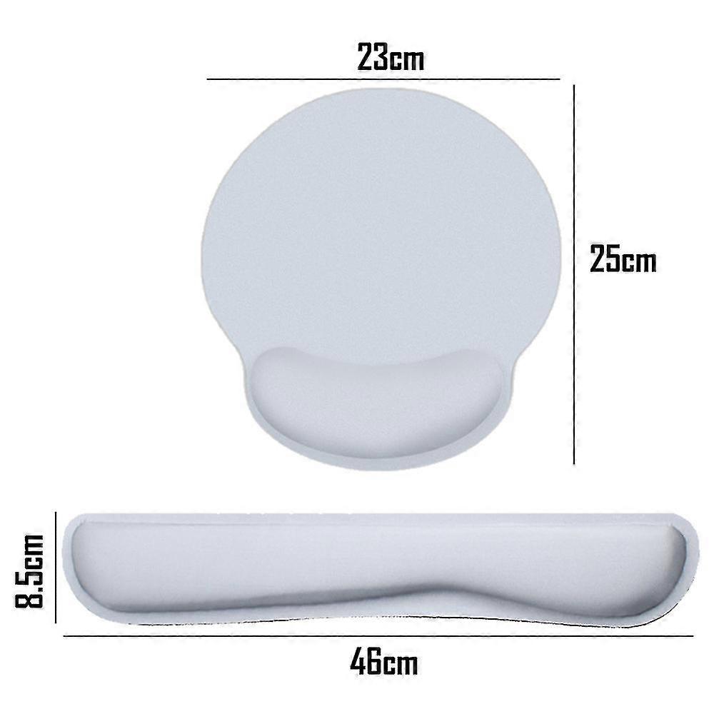 Mouse pad with Wrist Rest, Memory Foam Keyboard Pad,gray
