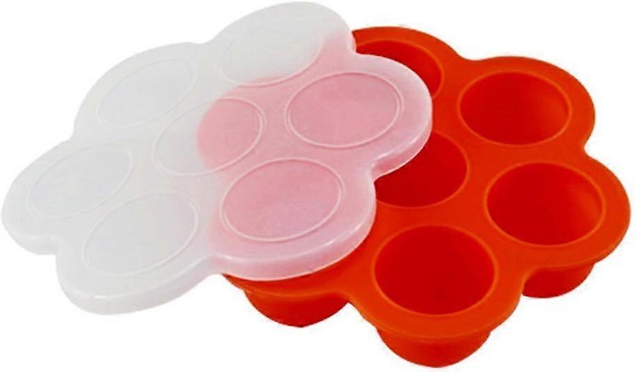 Silicone Tray with Compartments for Baby Food Storage - BPA Free Container with Lid for Freezer - Transportable and Durable - Red, One Size