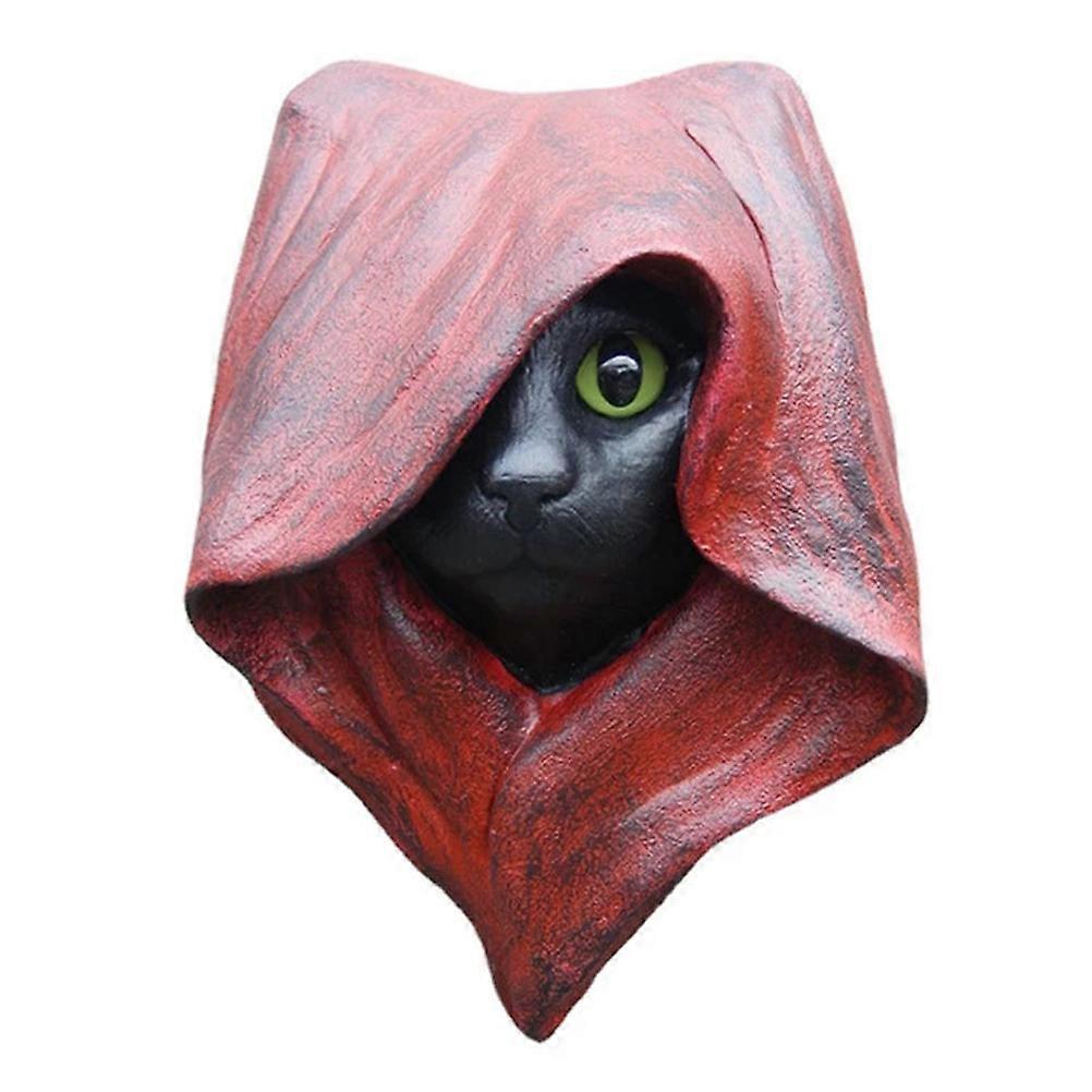Halloween Statue, Resin Cat Sculpture Wall Hanging Cat Statue Gothic Witch Cat Ornament for Halloween Decoration Witch Black Cat Hanging Wall Decorati