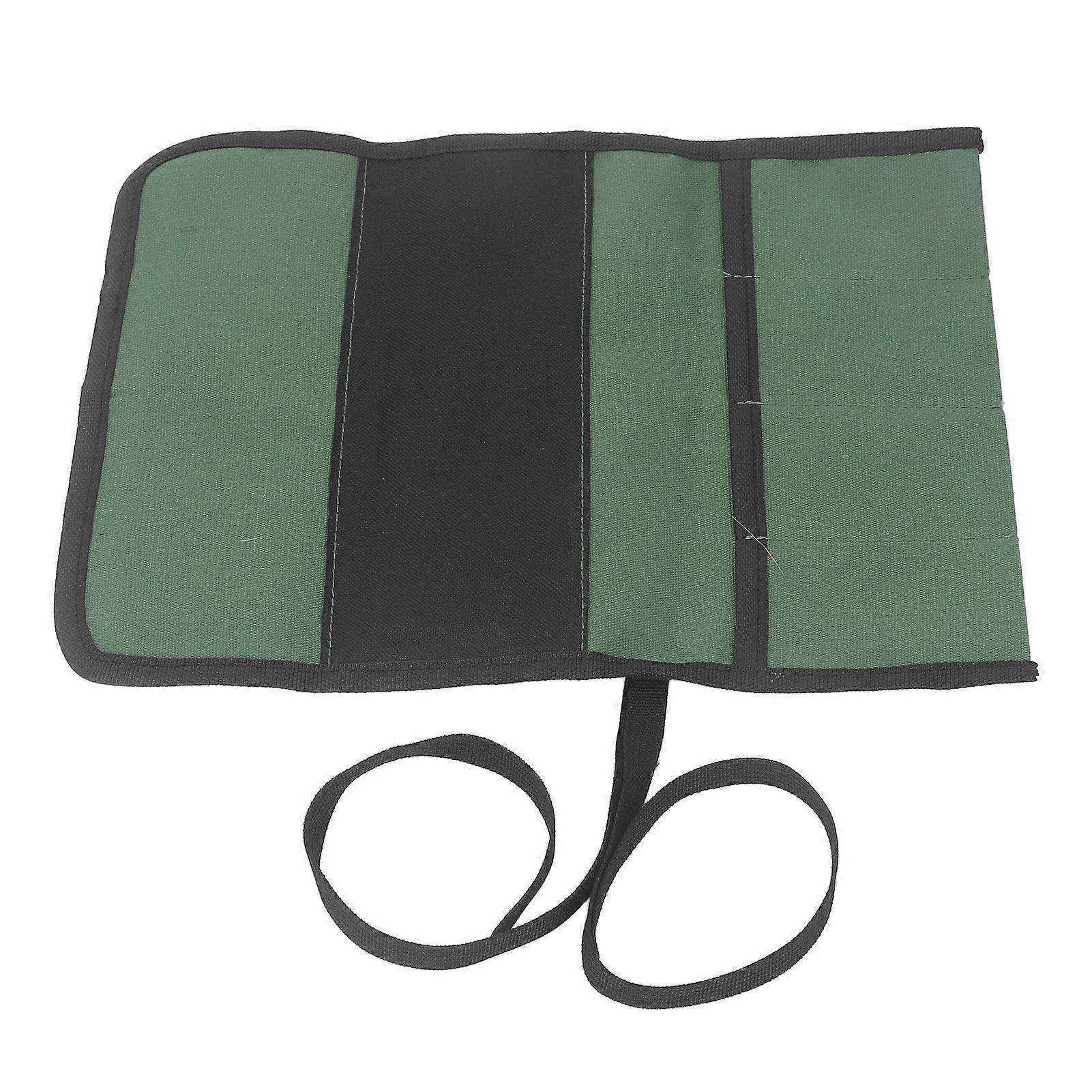 4-Pocket Foldable Knife Roll Bag for Cutlery Carrier Durable Canvas Material multifunctional Organizer