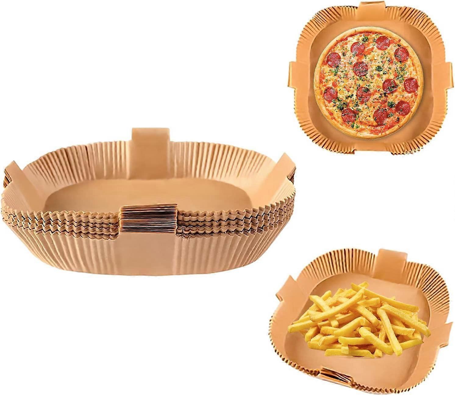 Air Fryer Dispos-able Paper Liner 79inch Square Non-Stick Parchment Paper Liners with Handle Water-proof Cooking Baking Roasting Filter Paper