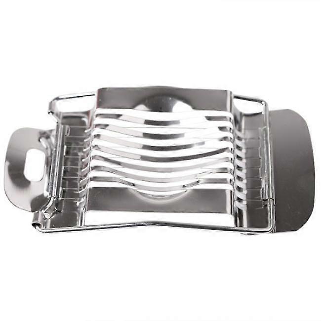 Egg cutter for boiled eggs stainless steel silver