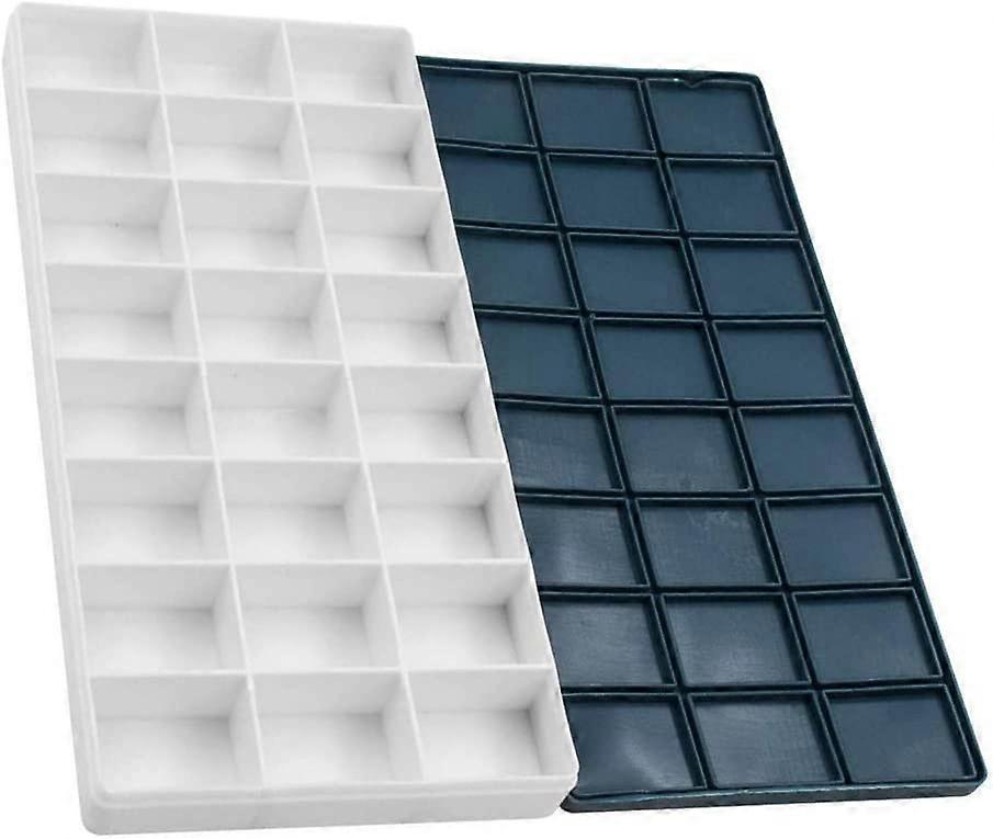 24 لوحة طلاء بلاستيك حامل طلاء ألوان مائية لوحة السفر مع غطاء مطاطي للفنانين والطلاب والأطفال