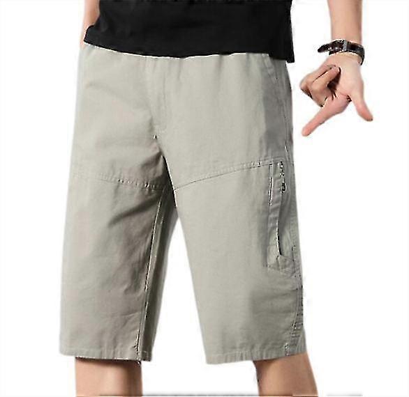 Men's Solid Coloured Loose Exercise Shorts With Pockets _au