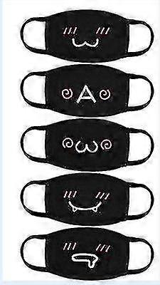 5pcs Anime Face Mask Womens Cat Face Mask