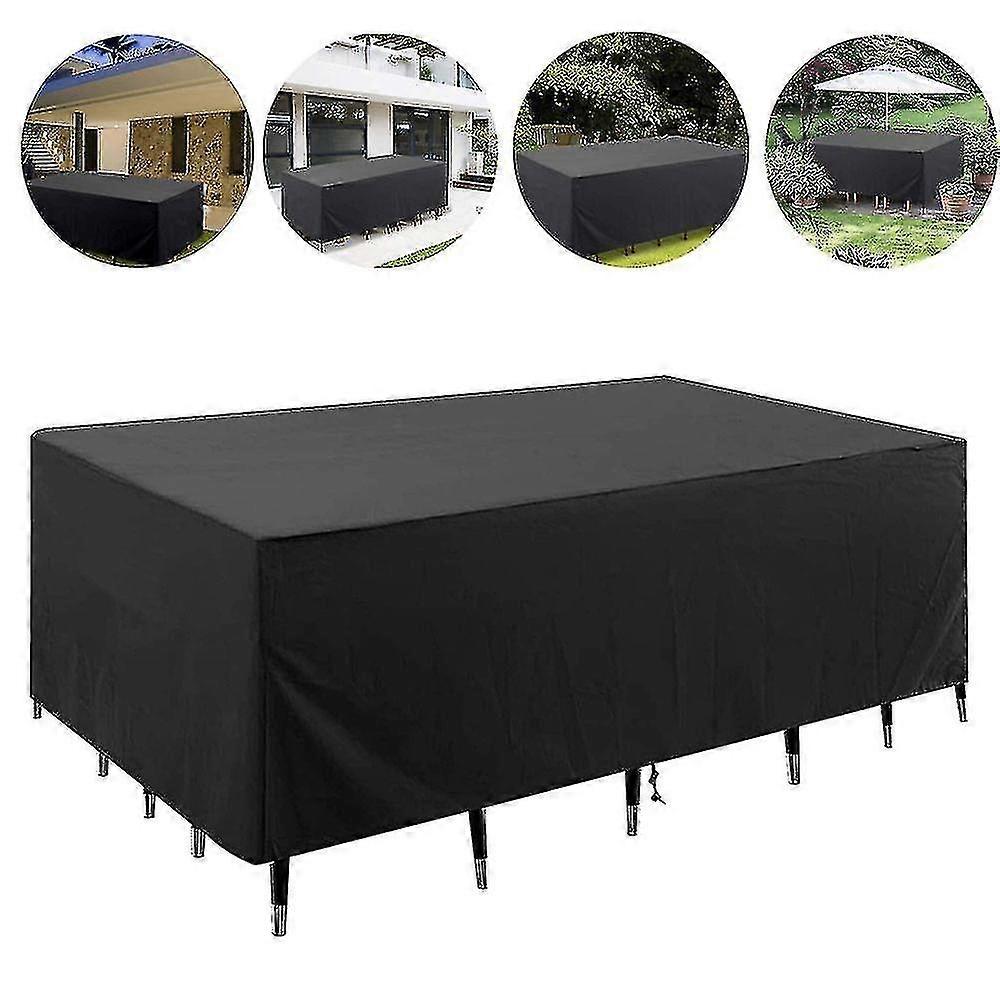 Copertura per mobili da giardino Copertura per tavolo da giardino 210d Heavy Duty Oxford Poliestere Patio esterno Copertura rettangolare