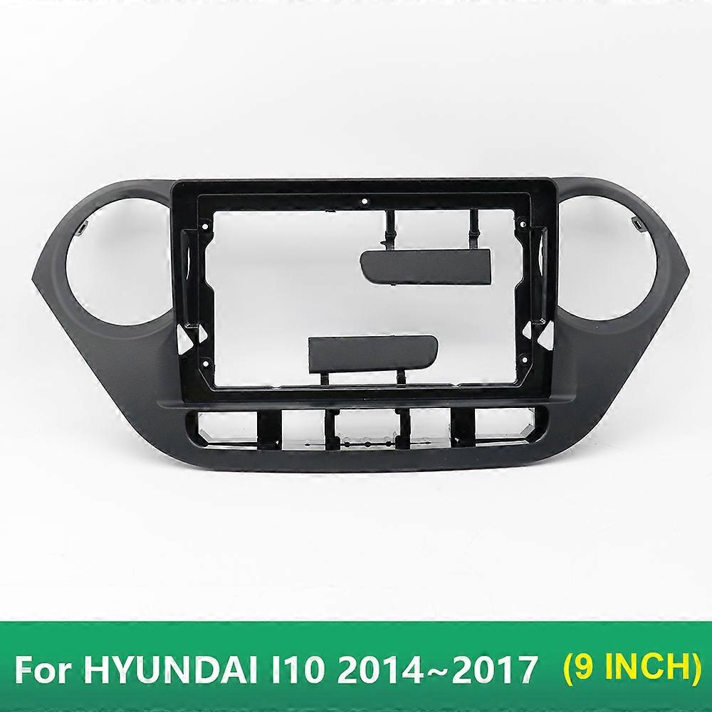 2 Din 9 Inch Car Radio Installation Plastic Fascia Panel Frame and Cable for HYUNDAI I10 2014~2017 Dash Mount Kit
