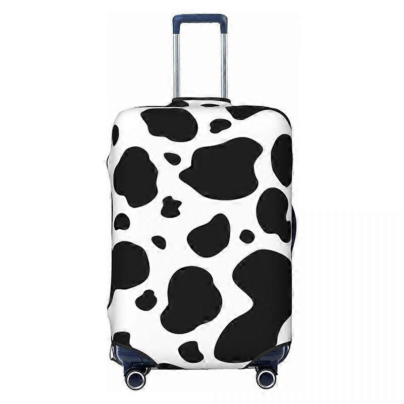שחור לבן הדפסת פרה כיסוי מזוודה חופשה כתמי פרה דפוס כיף תיק מזוודות מגן נסיעות