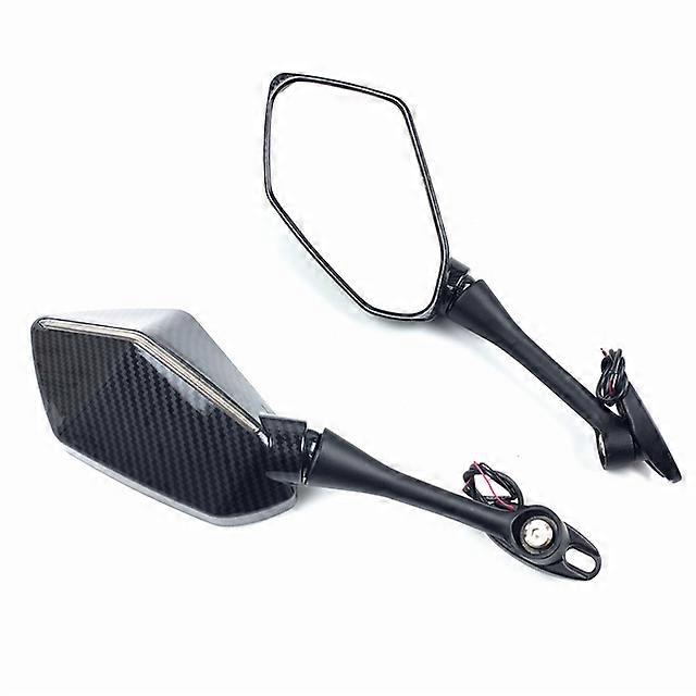 QX For Honda CBR650R F CBR1000RR CBR600RR CBR 250R 300R 400RR 500R Motorcycle Mirror LED Turn Signal Rotating Rearview Mirror