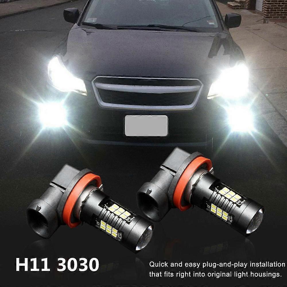 CANBUS No Error 6000K White High Quality H11 H8 LED Car Fog Light Bulbs 9005 9006 H7 Auto DRL No polarity Wide voltage Fog lamp
