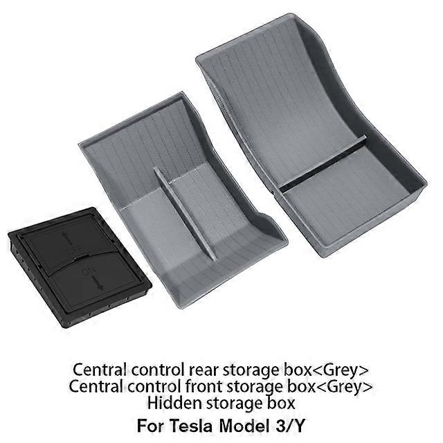Fit Tesla Model Y Model 3 2021 2022 2023 New Center Console Storage Box Central Armrest Organizer Tray Interior Accessories