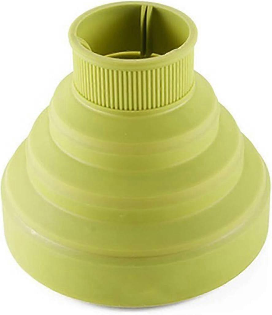 Hair Dryer Diffuser, Foldable Silicone Diffuser Universal Hair Dryer Accessory for Natural Curly Wavy Hair Salon Travel - (Green)
