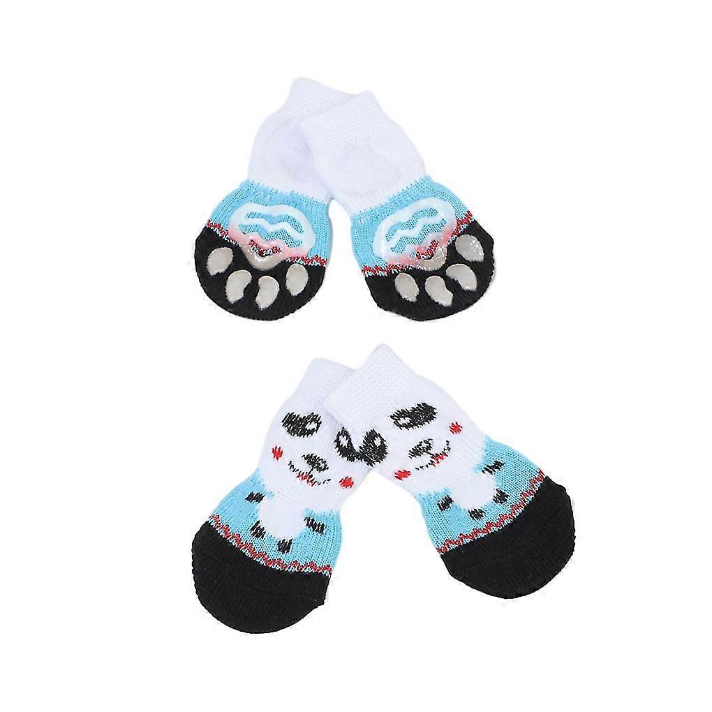 4piece Anti-slide Dog Socks - Cotton Thread Prevent Scratching And
