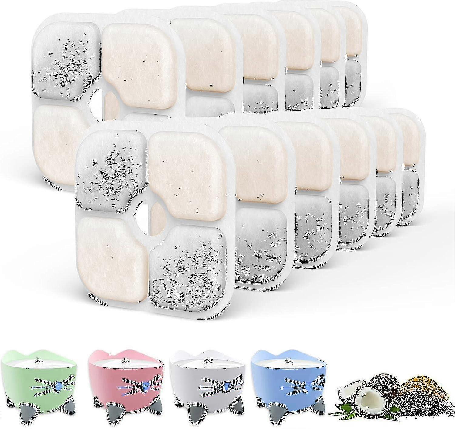 12er-Pack Filter für Katzentrinkbrunnen, passend zum Catit Pixi-Trinkbrunnen. Sorgen Sie dafür, dass Ihre Katze gesund und ausreichend mit Flüssigkeit versorgt ist.