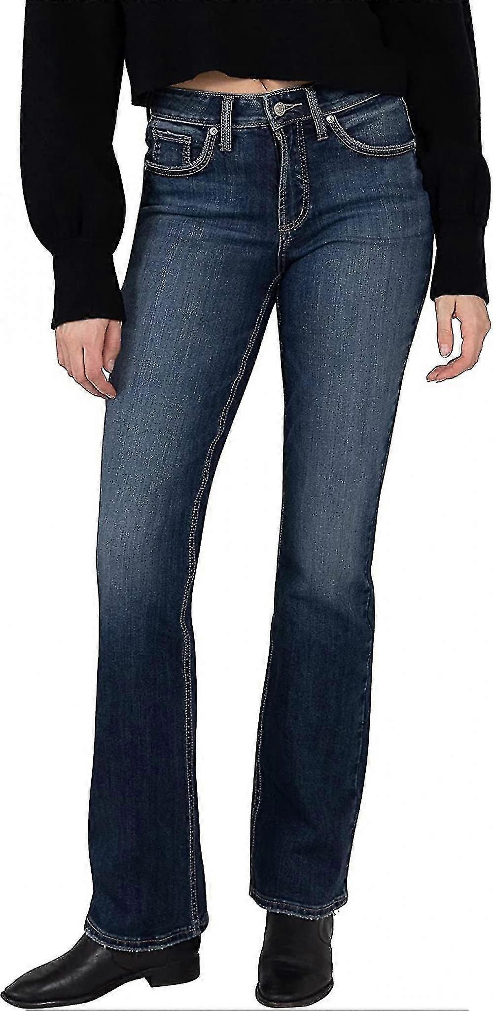 Kvinners High Rise Slim Bootcut Jeans