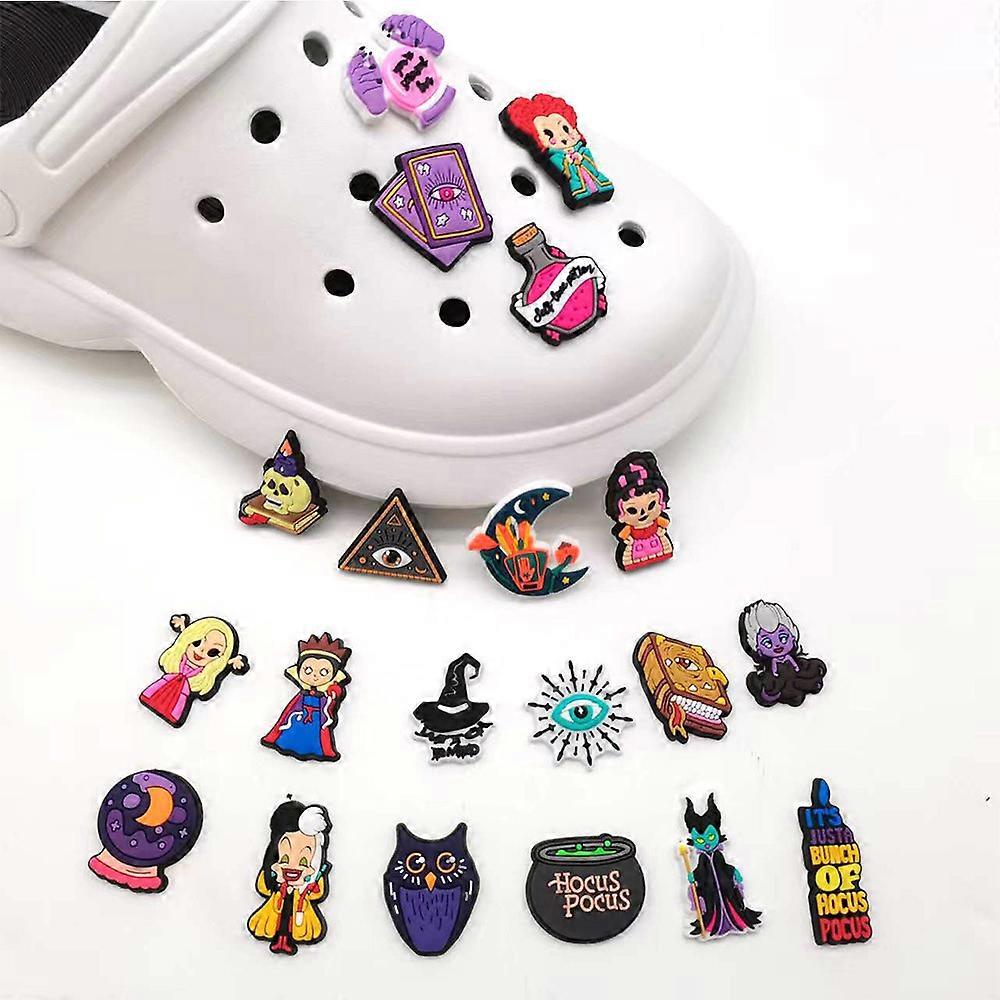 20 Pieces 3D Clogs Sandals Ornaments(witch series),Shoe Charms,Cute Shoe Ornaments for Clogs Shoes Sandal Bracelet DIY