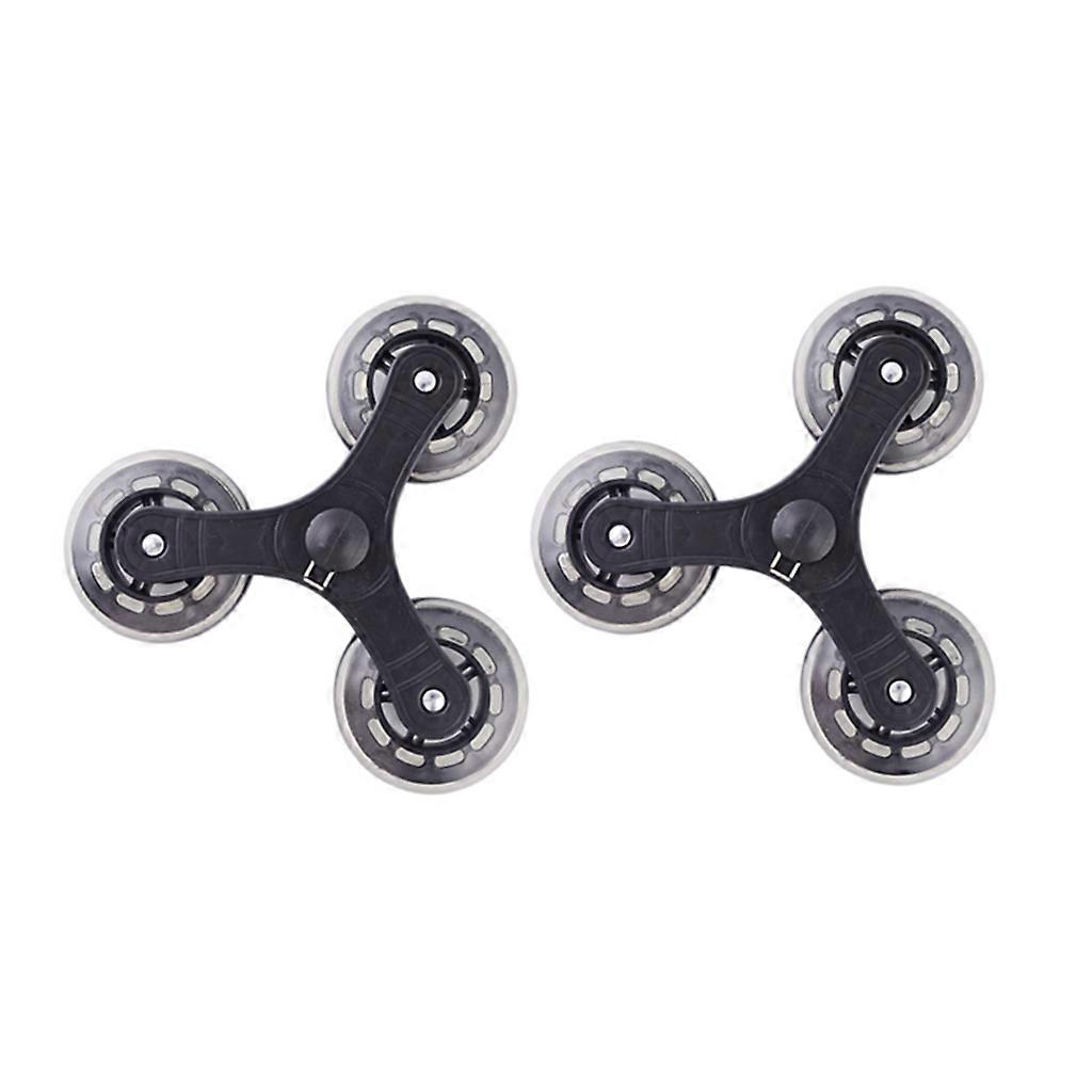 Stair Climbing Trolley Casters Suitcase Rollers PU Trolley Directional Casters