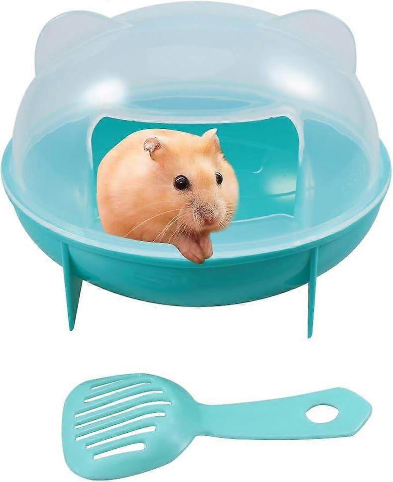 Hamster Sand Bath - Small animal bath with spatula for mice, rats, gerbils and dwarf hamsters in a litter box