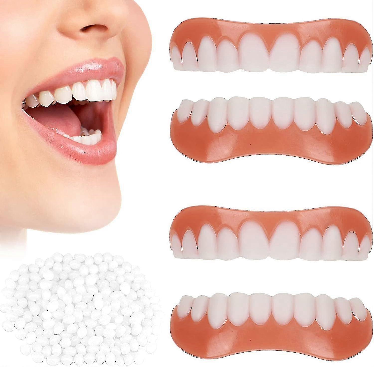 2 pár műfogak Héjak, furnérok Fogak Kozmetikai fogtakaró Ideiglenes fogpótlások Műfogak Műfogsor
