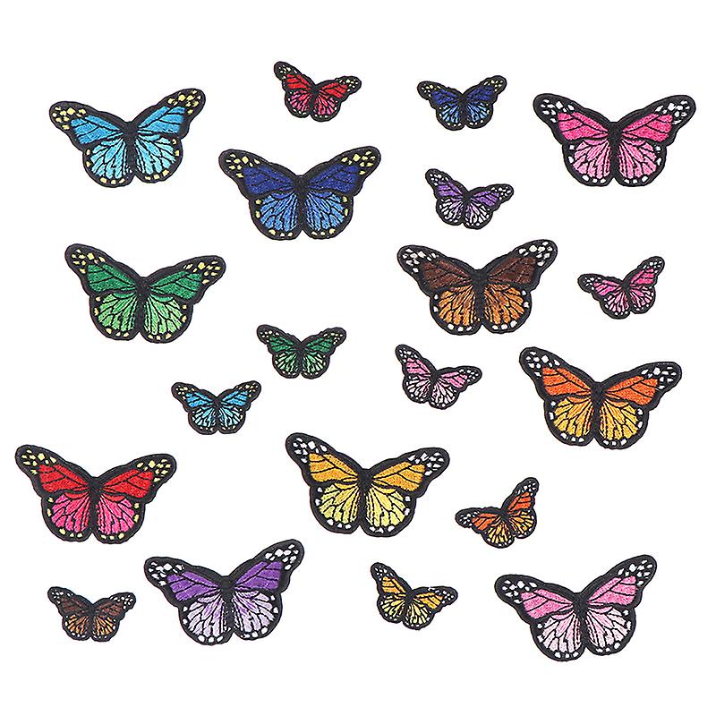 20buc Butterfly ironing patch-uri brodate de cusut de cusut decal îmbrăcăminte Decal