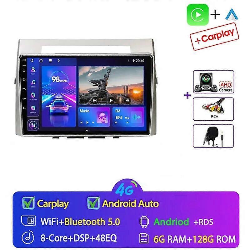2DIN Android 13 Car Radio For Toyota Corolla Verso AR10 2004 -2009 Multimedia Video Player Stereo Carplay Auto 4G Head Unit GPS
