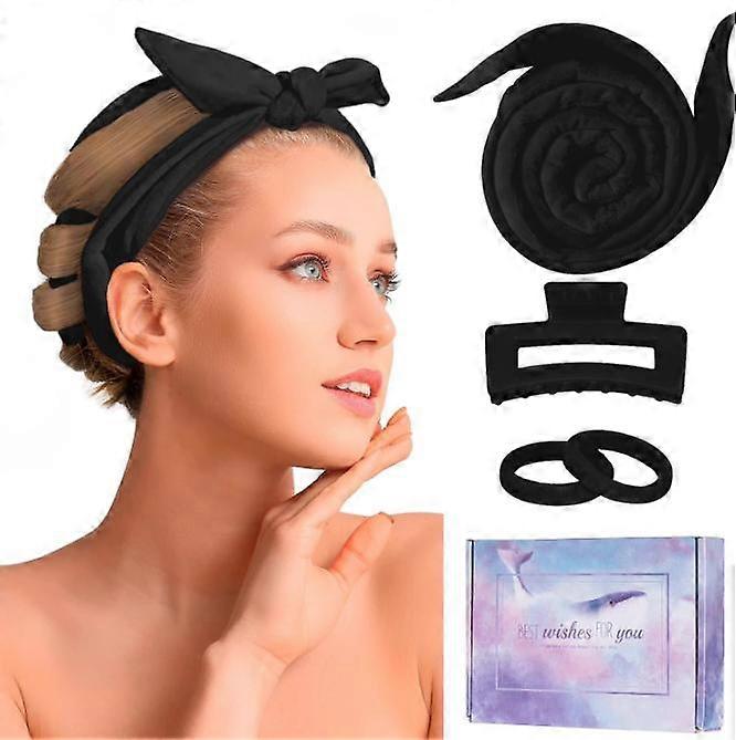 No Heat Curling Headband You Can Sleep In,Rod Ribbon Lazy Hair Curler Wrap Kit