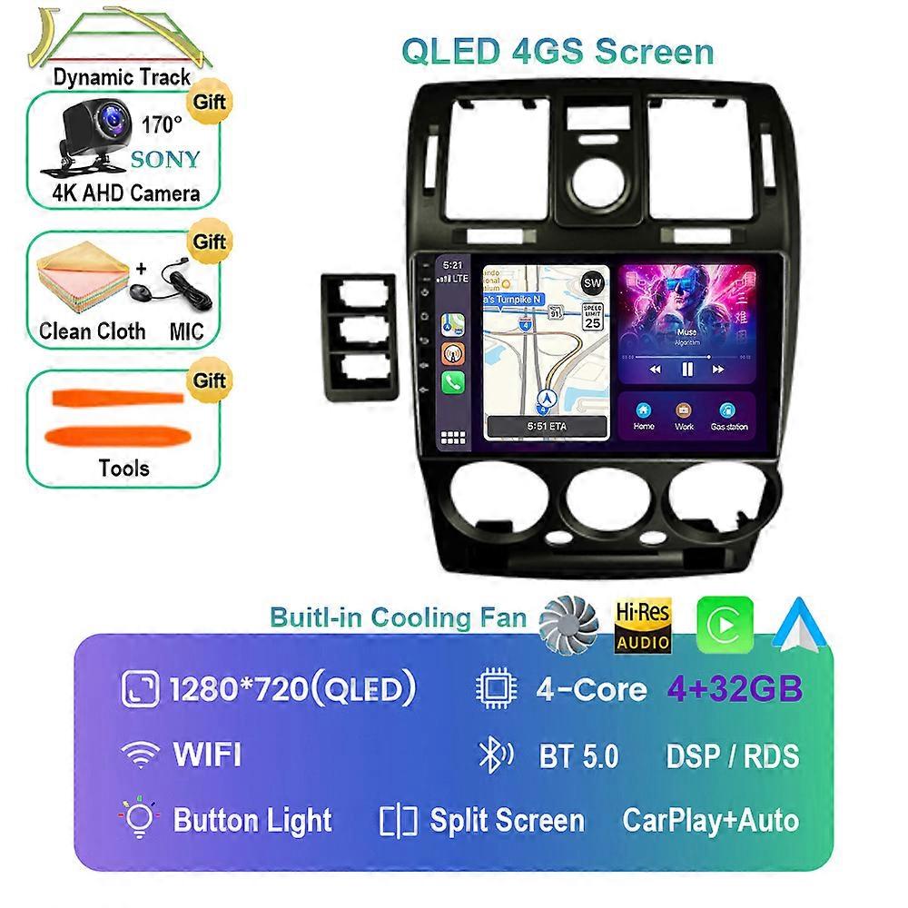 Android 13 Car Radio For Hyundai Getz 2002 - 2011 Stereo Video Multimedia Player 4G WIFI GPS Navigation Carplay Auto QLED DSP BT