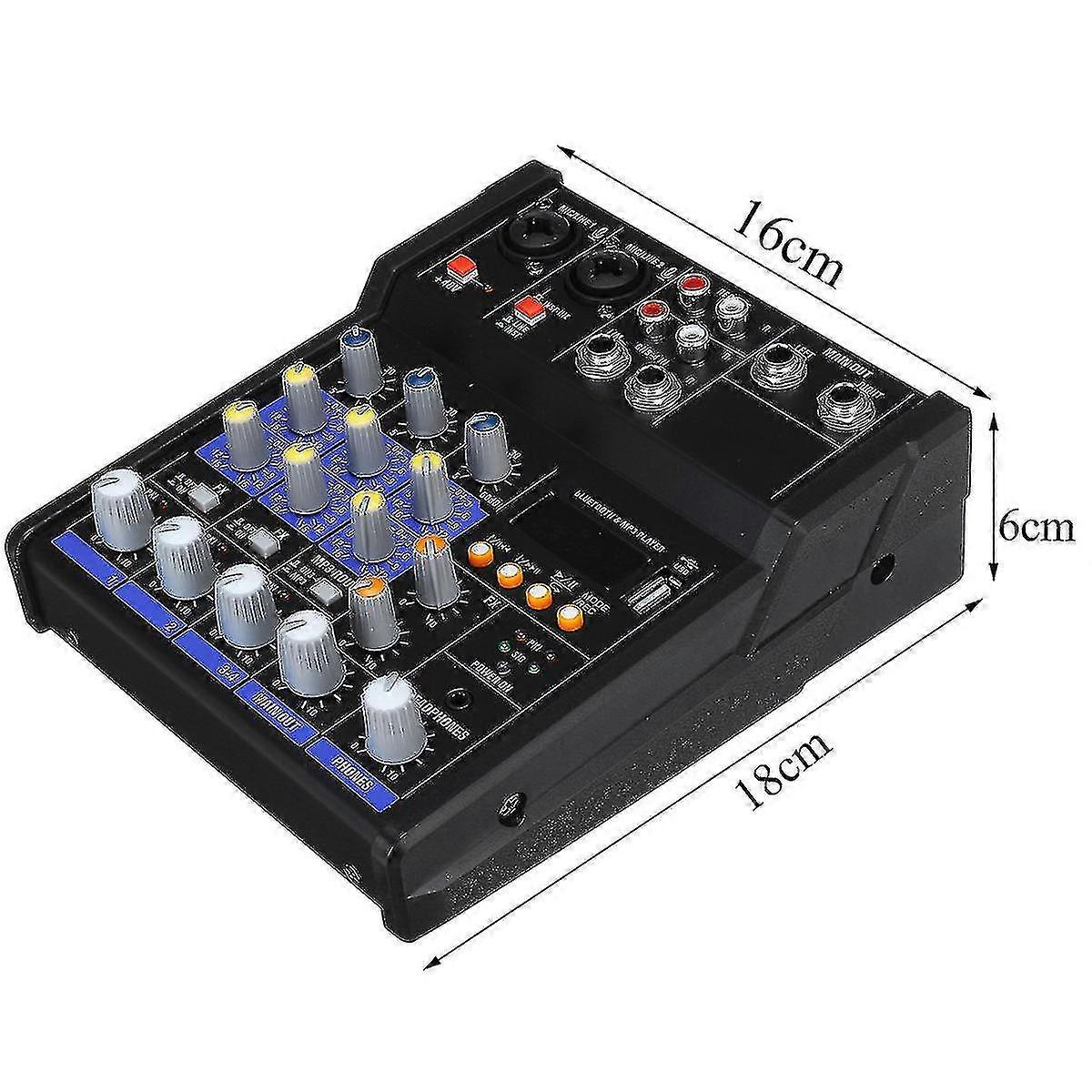 4 Channel Professional Line Mixing Live Audio Studio Sound Mixer Console 48v