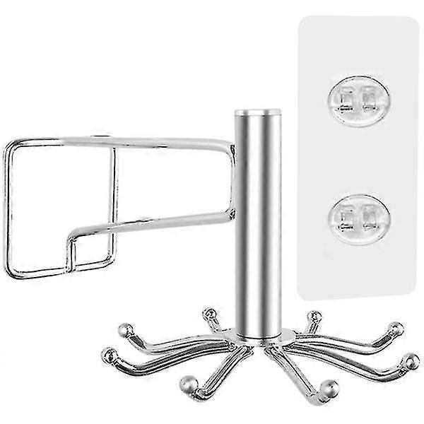Multi-functional Rotating Hook Kitchen Utensil Hanger Nail-free Storage Hook
