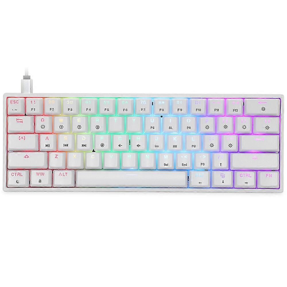 Skyloong Gk61 Mekanisk tastatur 61 taster Hot Swappable Gateron Optisk switch Rgb Type-c Kablet programmerbart 60% layout Gaming Keyboard