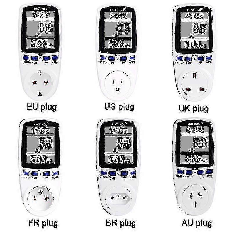 Electricity Monitor Power Meter Uk/eu/au Plug Energy Usage Wattage Kwh Analyzer Socket
