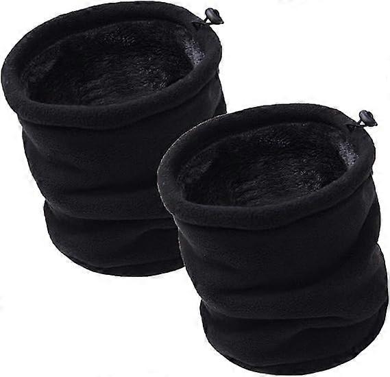 الصوف الرقبة أكثر تدفئة 3 في 1 الرقبة وشاح أكثر دفئا للرجال والنساء ، مناسب للتزلج على دراجة نارية وركوب الدراجات التخييم والمشي لمسافات طويلة والجولف الأسود * 2