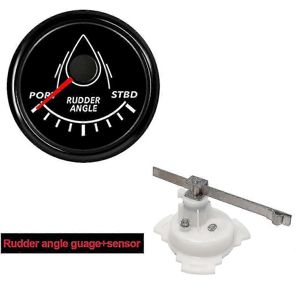 52mm Marine Rudder Position Indicator Waterproof Red Backlight With 0-190 Ohm Rudder Mating Sensor 12v/24vd For Marine Yacht - JA