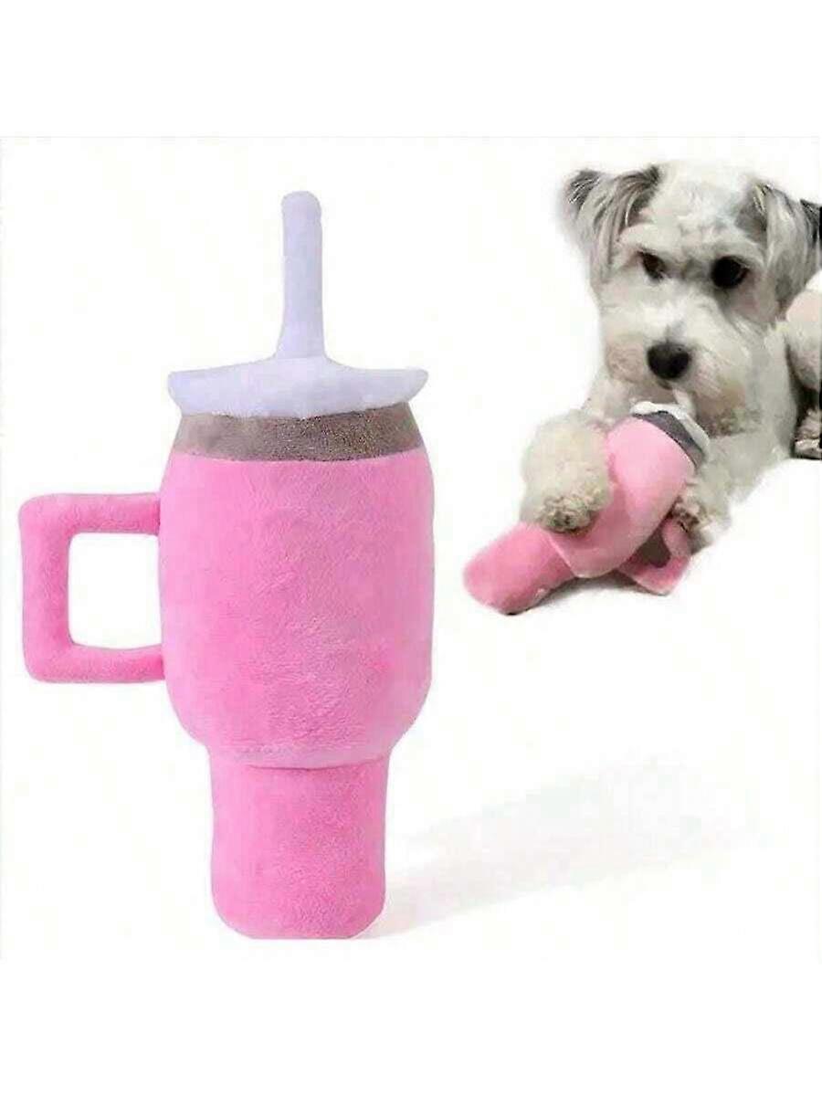 1 قطعة كوب تصميم الأليفة صارير لعبة أفخم ، لعبة طحن الأسنان المقاومة للمضغ