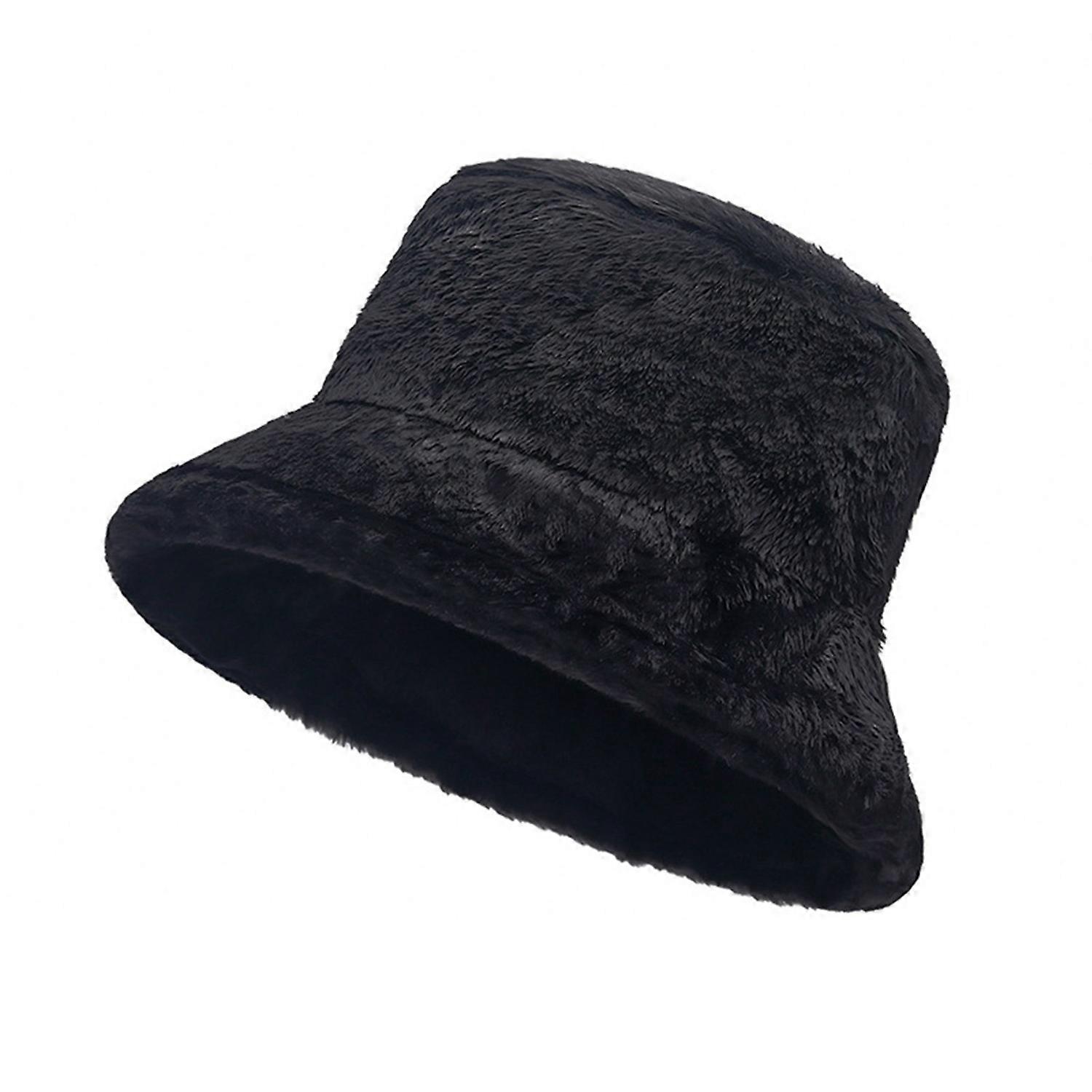 Winter Warm Thickened Plush Bucket Hat Super Soft Adjustable Windproof Versatile Leopard Cap Women