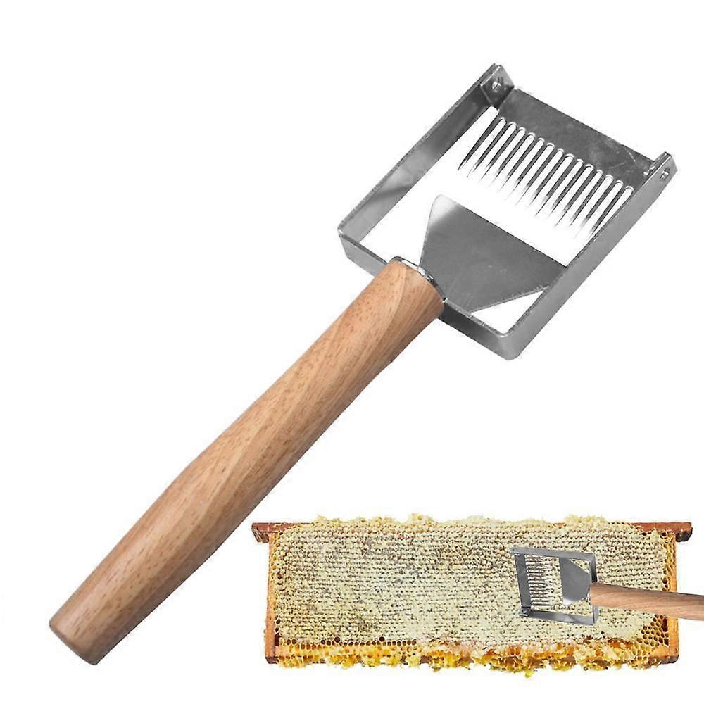 Ergonomic Stainless Steel Honey Fork Honeycomb Knife Beekeeping Tine Hive Scraper Tool For Production