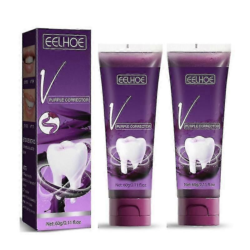 2x V34 Whitening Toothpaste Reduce Yellowing ,used For Teeth Cleaning, And Enamel Care