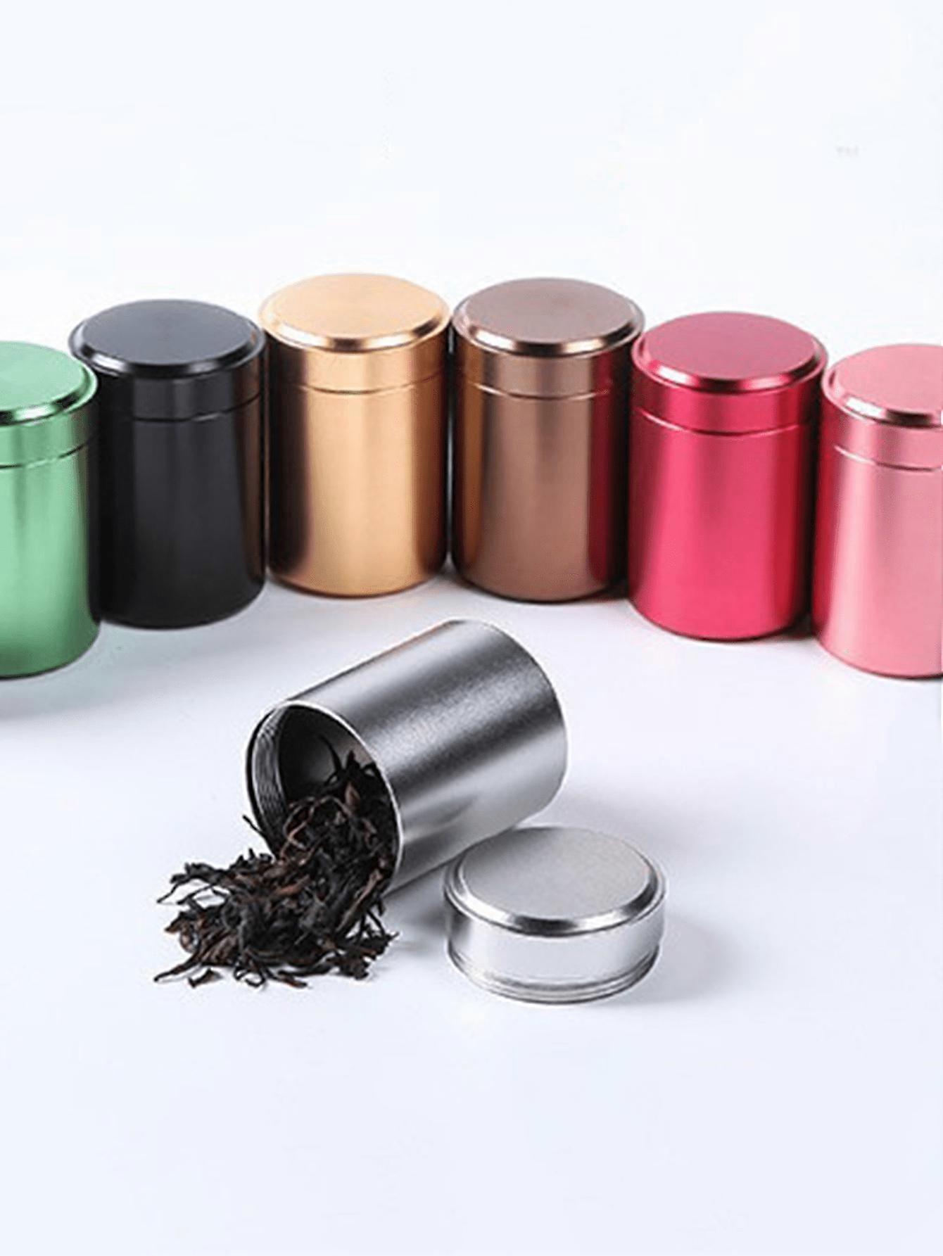 1 قطعة سبائك الألومنيوم محكمة الإغلاق رائحة دليل على جرة تخزين الأعشاب ، علب العشب والمخبأ ، التوابل وحبوب منع الحمل مختومة مربع ، اكسسوارات السجائر التدخين ، هدايا ل S