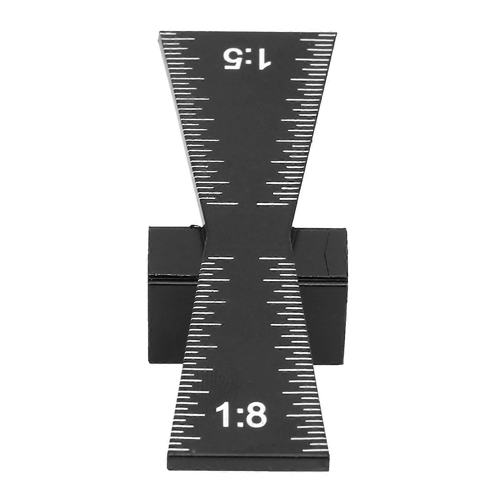 Risegun Dovetail Tool Aluminum Alloy Dovetail Gauge Woodworking Tool, Wood Joints Gauge Ruler, Dovetail Wood Marking Connection Ruler, 1:5 1:8 Ratio