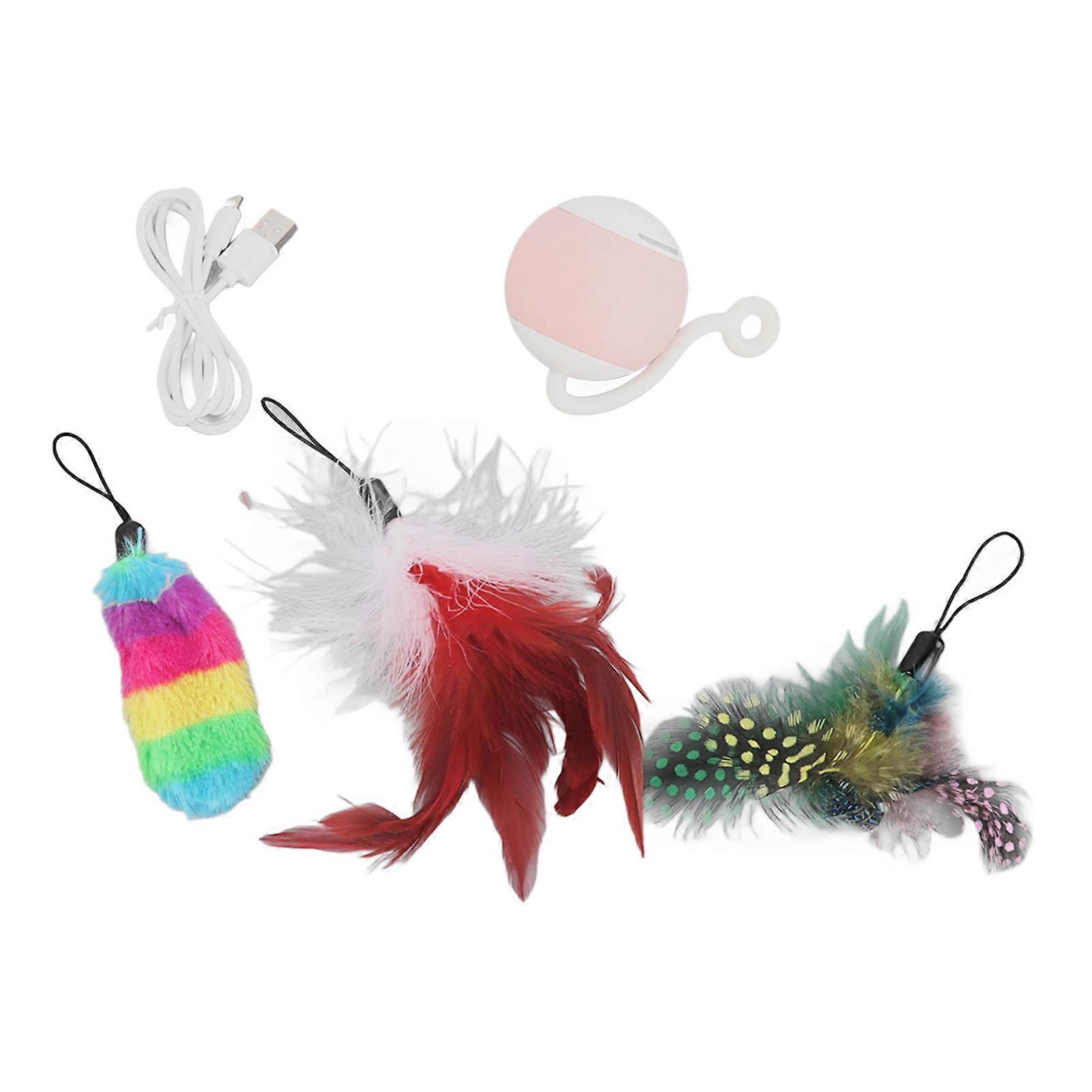 Automatic Rolling Ball 2 Speed Smart LED Light Emitting Electric Interactive Cat Toy for Cats